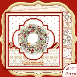 CHRISTMAS ROBIN WREATH 8x8 Pyramage Mini Kit