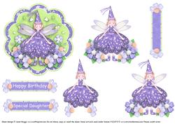 Lilac Flower Fairy Topper & Decoupage