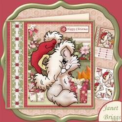 CHRISTMAS KITTYS GIFT 8x8 Decoupage Mini Kit