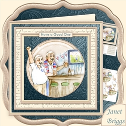 OLDIES DOWN THE PUB 8x8 Decoupage Mini Kit
