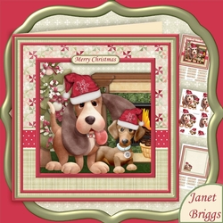 CHRISTMAS FUR BUDDIES 8x8 Decoupage & Insert Kit