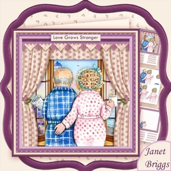Romantic Oldies 8x8 Birthday Retirement Anniversary Decoupage Kit