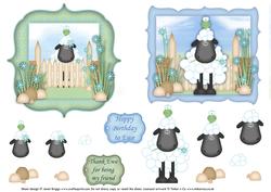 Friends Frog & Ewe Toppers & Decoupage