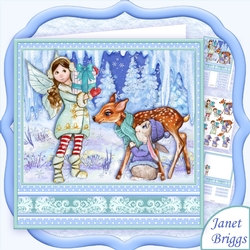 Winter in Fairyland 7.8 Christmas Decoupage & Insert Mini Kit