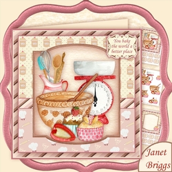 cup743676_68 - YOU BAKE THE WORLD A BETTER PLACE 7.5 Decoupage & Insert Mini Kit