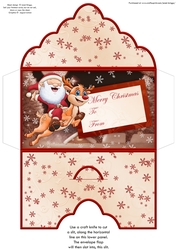 Christmas Money Wallet Gift Voucher Envelope Santas Christmas Flight