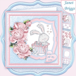 BUNNY LOVE 8x8 Decoupage & Insert Mini Kit All Occasions