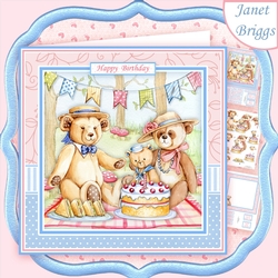 TEDDY BEARS PICNIC 8x8 Decoupage & Insert Mini Kit