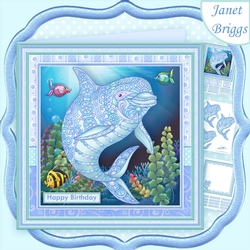 ZEN DOLPHIN 8x8 Decoupage & Insert Mini Kit