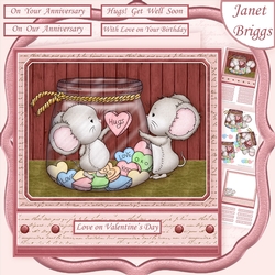 YOU HAVE MY MICEY HEART All Occasions 7.5 Decoupage & Insert Mini Kit
