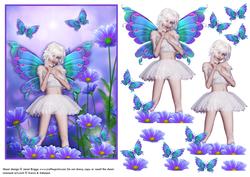 Butterfly Fairy World Topper & Decoupage