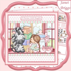 GIRLS STUFF NEW BABY GIRL 8x8 Decoupage & Insert Mini Kit