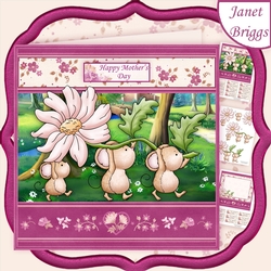 HEY HO HEY HO MICE 7.5 Decoupage & Insert Mini Kit