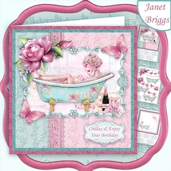 CHILLAX 8x8 Female Decoupage & Insert Mini Kit Birthday or Mothers Day