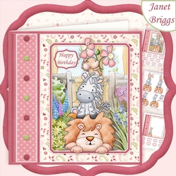 ANIMAL TOWER If Friends Were Flowers 7.5 Decoupage & Insert Mini Kit