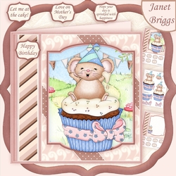 TOP OF THE CUPCAKE WORLD 8x8 Decoupage & Insert Mini Kit
