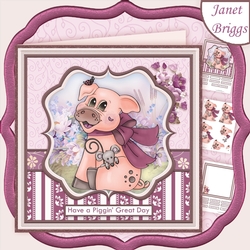 HAVE A PIGGIN GREAT DAY 8x8 Decoupage & Insert Mini Kit