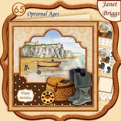 FISHERMEN 8x8 Decoupage Insert & Ages Mini Kit