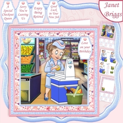 CHECKOUT QUEEN Shop Assistant 7.8 Decoupage & Insert Mini Kit