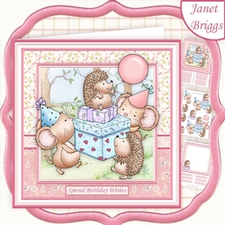 PARTY PRESSIE TIME 8x8 Decoupage & Insert Birthday Mini Kit