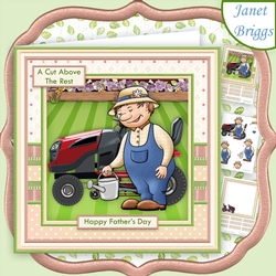 cup782079_68 - A CUT ABOVE THE REST 8x8 Gardening Decoupage & Insert Mini Kit 