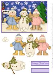 Snowman and Friends Topper and Decoupage