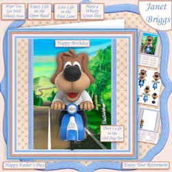 LIFE IN THE OLD DOG YET 8x8 Humorous Decoupage & Insert Mini Kit