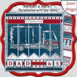 LORRY or VAN DRIVER 7.5 Alphabet and Age Quick Card Kit Create Any Name