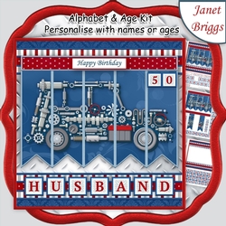 4x4 CAR 7.5 Alphabet and Age Quick Card Kit Create Any Name