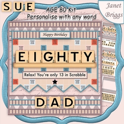 80 IN SCRABBLE 7.5 Alphabet Quick Card Kit Create Any Name