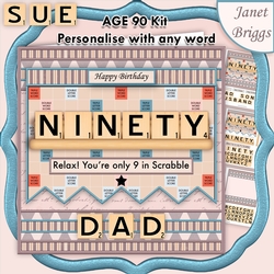 90 IN SCRABBLE 7.5 Alphabet Quick Card Kit Create Any Name