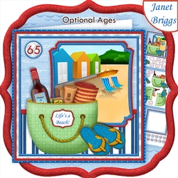 LIFES A BEACH & WINE 8x8 Decoupage & Insert Mini Kit 