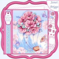 UP UP AND AWAY POPPIES 7.5 Decoupage & Insert Mini Kit
