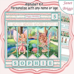 FAIRYLAND 7.5 Alphabet and Age Quick Card Kit Create Any Name