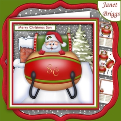 SANTAS SAFE LANDING 7.5 Decoupage & Insert Mini Kit