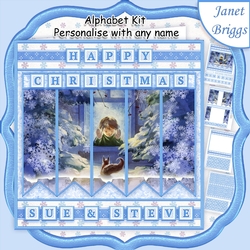 ITS COLD OUT HERE Christmas 7.5 Quick Card Kit Create Any Name Alphabet in 2 sizes