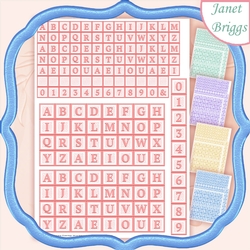ALPHABET & NUMBER TILES in 5 pastel colours Personalise Your Cards