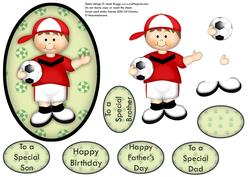 Red & White Football Fan Topper