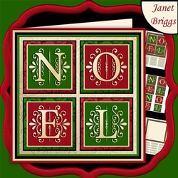 NOEL SQUARES Christmas 7.5 Quick Layer Card & Insert
