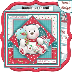 BABY BEARS 1st CHRISTMAS To or From Baby 7.5 Decoupage & Insert Mini Kit