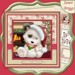 HAVE A WOOFLY CHRISTMAS 8x8 Decoupage & Insert Mini Kit