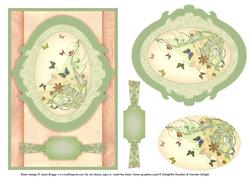 Lily and Butterflies Flourish Card Front Toppers