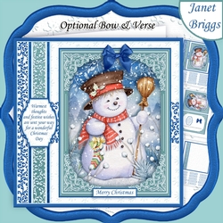 CHRISTMAS SNOWMAN 7.8 Quick Christmas Card & Insert