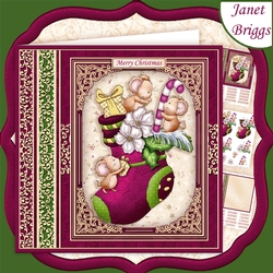 STOCKING TREATS Christmas 7.8 Decoupage & Insert Mini Kit