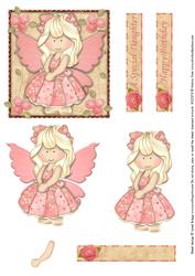 Rose Flower Fairy Topper and Decoupage
