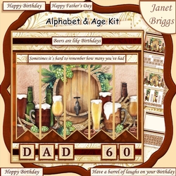 BEER 7.5 Alphabet and Age Quick Card Kit Create Any Name