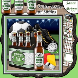 FOOTBALL BEER 6 PACK HIT THE BAR 7.5 Decoupage & Insert Mini Kit