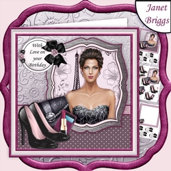 GLAMOUR LADY 7.5 Decoupage & Insert Kit DIGITAL DOWNLOAD