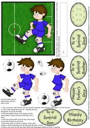 Keep It Up Football Animated Moveable Decoupage