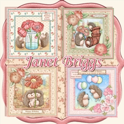 HEDGEHOGS AND BLOOMS 7.5 Decoupage & Inserts Bumper Kit